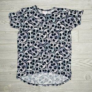 LuLaRoe Disney jack Skellington short sleeve T-shirt child’s youth 12 Halloween